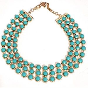 Area Stars Metallic Stone Necklace | Aqua NWOT